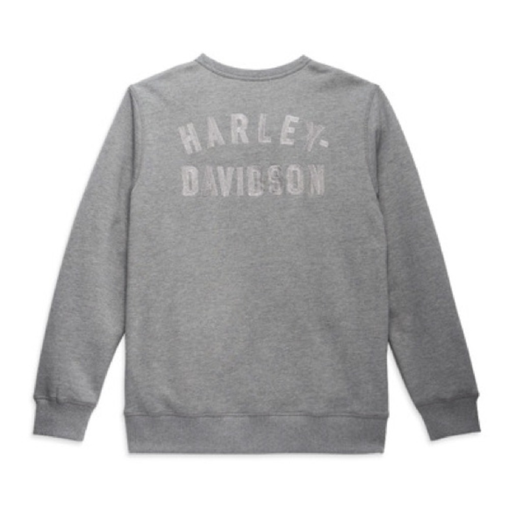 Harley-Davidson Men's Crewneck Staple Embroidered Sweatshirt Gray size M